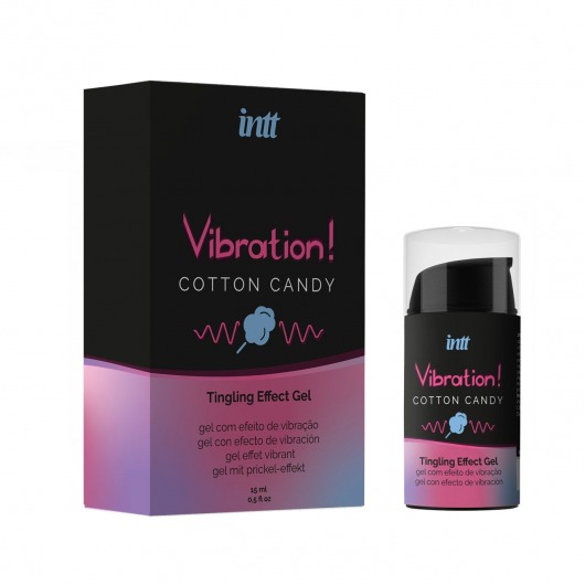 Жидкий вибратор Vibration Cotton Candy с ароматом сахарной ваты - 15 мл. - INTT - купить с доставкой в Благовещенске