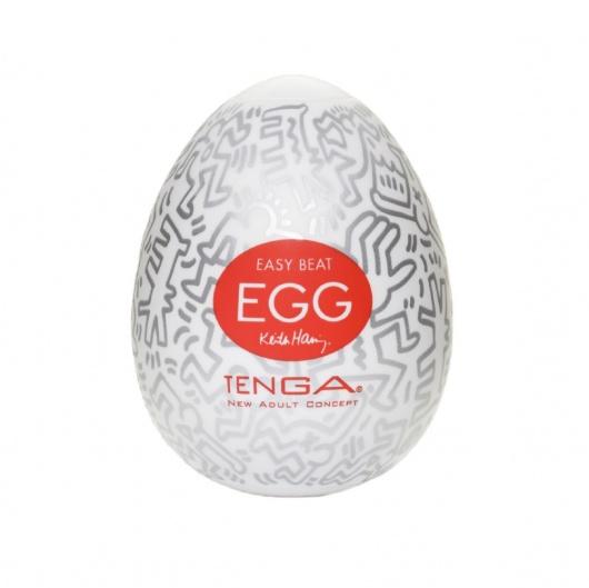 Мастурбатор-яйцо Keith Haring EGG PARTY - Tenga - в Благовещенске купить с доставкой