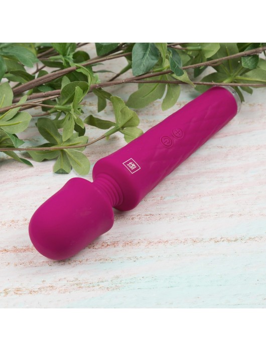 Бордовый вибромассажер Luna - 21,4 см. - HOT planet