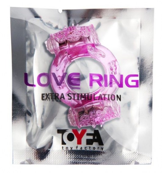 Розовое виброкольцо с двумя батарейками - Toyfa Basic - в Благовещенске купить с доставкой