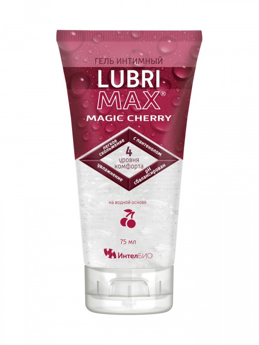 Интимный гель-смазка на водной основе Lubrimax Magic Cherry - 75 мл. - ИнтелБИО - купить с доставкой в Благовещенске