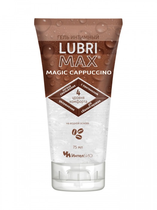 Интимный гель-смазка на водной основе Lubrimax Magic Cappuccino - 75 мл. - ИнтелБИО - купить с доставкой в Благовещенске