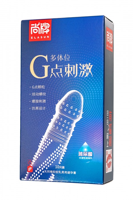 Ультратонкие презервативы Elasun G-spot stimulation с ребрами и точками - 10 шт. - Elasun - купить с доставкой в Благовещенске