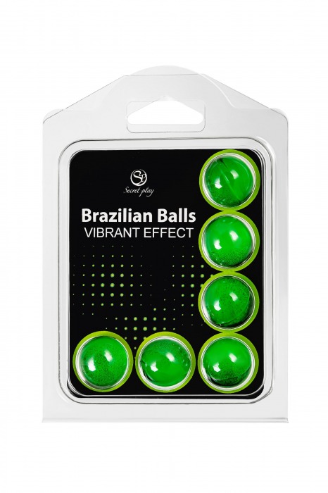 Набор из 6 шариков с массажным маслом Brazilian Balls с эффектом вибрации - Secret Play - купить с доставкой в Благовещенске