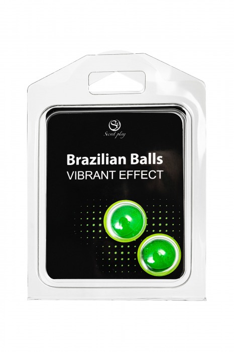 Набор из 2 шариков с массажным маслом Brazilian Balls с эффектом вибрации - Secret Play - купить с доставкой в Благовещенске