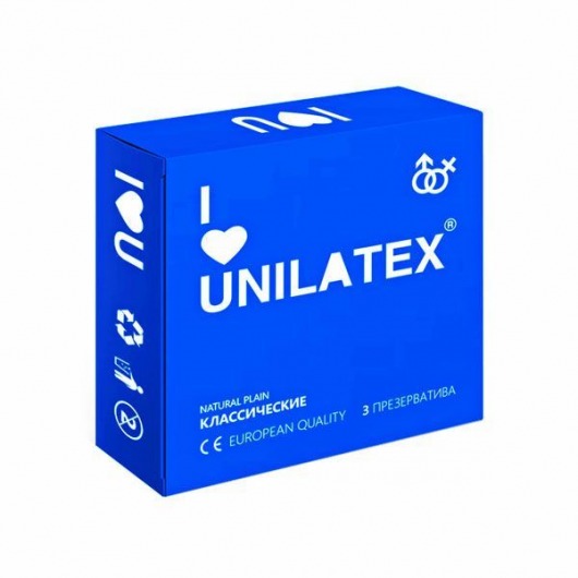 Классические презервативы Unilatex Natural Plain - 3 шт. - Unilatex - купить с доставкой в Благовещенске