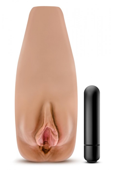 Маструбатор-вагина с вибрацией Soft   Wet Renata Realistic Tan Masturbator - Blush Novelties - в Благовещенске купить с доставкой