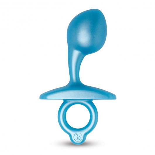 Голубая анальная пробка для массажа простаты Bulb Silicone Prostate Plug - 10,7 см. - b-Vibe - в Благовещенске купить с доставкой