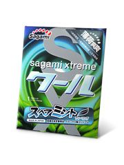 Презерватив Sagami Xtreme Mint с ароматом мяты - 1 шт. - Sagami - купить с доставкой в Благовещенске