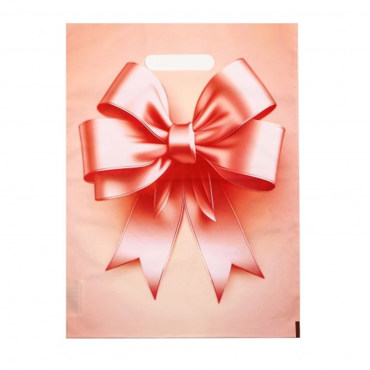 Пакет с принтом в виде банта с вырубной ручкой (30х40 см) - Сима-Ленд - купить с доставкой в Благовещенске
