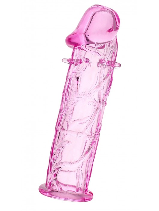 Розовая насадка фаллической формы - 12,5 см. - A-toys - в Благовещенске купить с доставкой