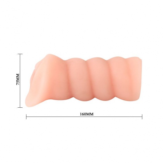 Мастурбатор-вагина с вибрацией и углублениями под пальцы - 16 см. - Baile - в Благовещенске купить с доставкой