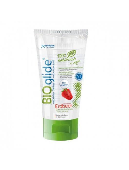 Гель-смазка на водной основе с ароматом клубники BioGlide - 80 мл. - Joy Division - купить с доставкой в Благовещенске