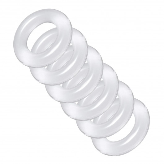 Комплект из 6 прозрачных эрекционных колец Ring Master Custom Ball Stretcher Kit - XR Brands - в Благовещенске купить с доставкой