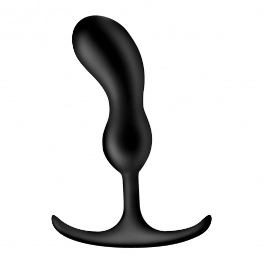Черный массажер простаты с утяжелителями Premium Silicone Weighted Prostate Plug Medium - 16,3 см. - XR Brands - в Благовещенске купить с доставкой