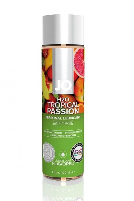 Лубрикант на водной основе с ароматом тропических фруктов JO Flavored Tropical Passion - 120 мл. - System JO - купить с доставкой в Благовещенске