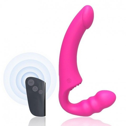 Розовый безремневой страпон Straples Strap-On Dildo - Erokay - купить с доставкой в Благовещенске