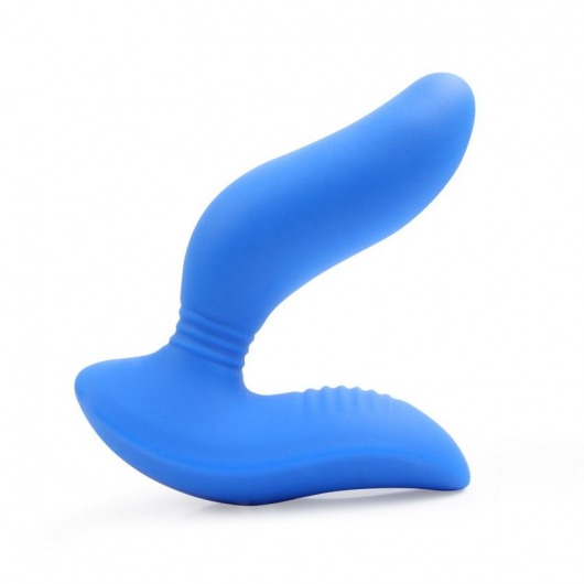 Синий вибромассажер простаты 3,5’’ Curve P-spot Massager - 12 см. - Erokay - в Благовещенске купить с доставкой