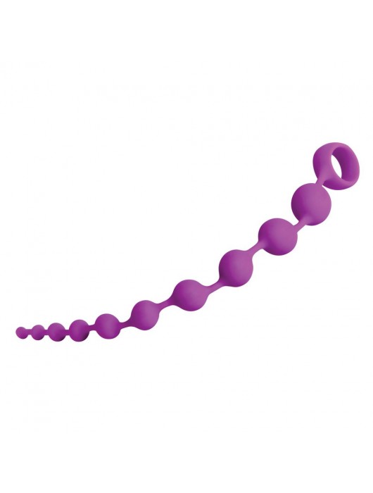 Лиловая анальная цепочка Beaded Adventure - 35,5 см. - Selopa