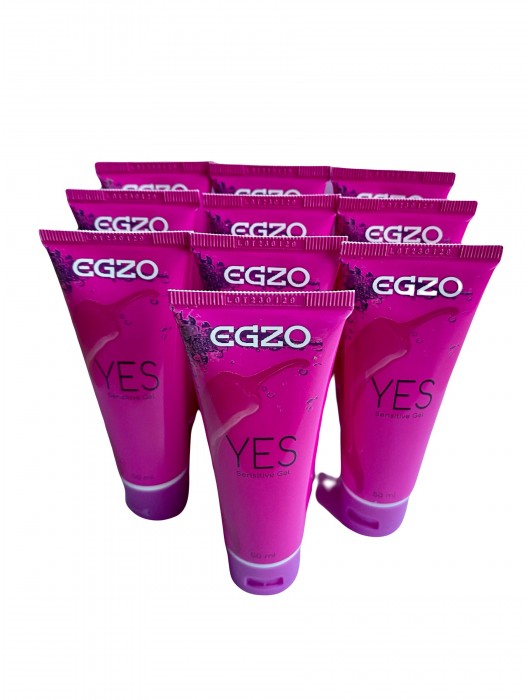 Набор из 10 согревающих лубрикантов на водной основе Egzo Yes (по 50 мл.) - EGZO - купить с доставкой в Благовещенске