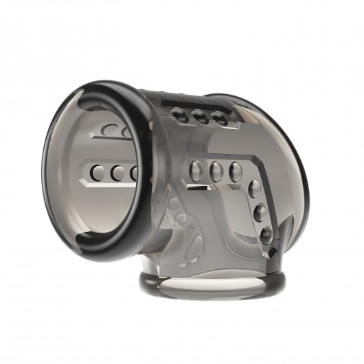 Дымчатая насадка на пенис и мошонку - Baile - в Благовещенске купить с доставкой