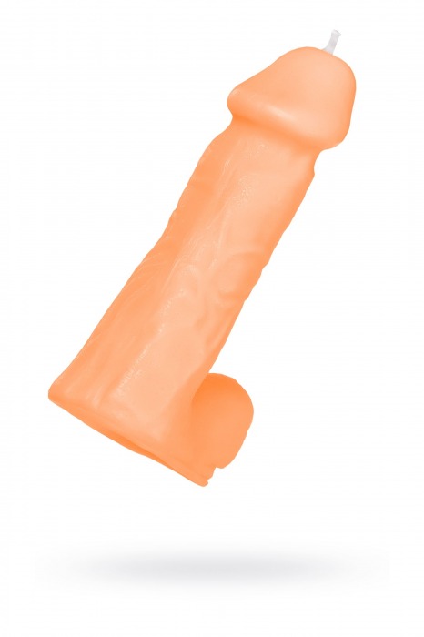 Оранжевая сувенирная свеча «Пенис» - Pecado - купить с доставкой в Благовещенске