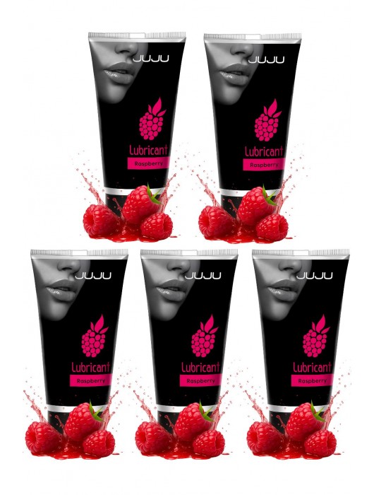 Набор из 5 съедобных лубрикантов JUJU со вкусом малины - JuJu - купить с доставкой в Благовещенске