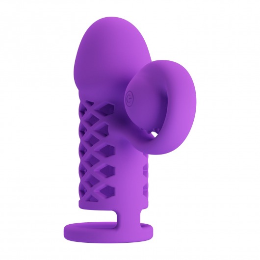 Фиолетовая вибронасадка с клиторальным отростком Harden - Baile - в Благовещенске купить с доставкой