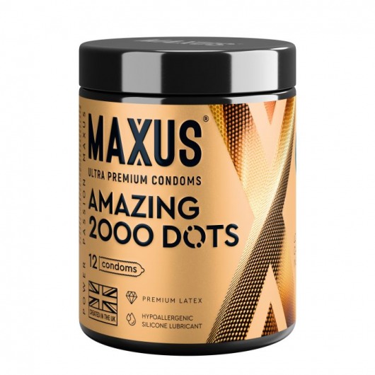 Точечные презервативы MAXUS 2000 Amazing Dots с железным кейсом - 12 шт. - Maxus - купить с доставкой в Благовещенске