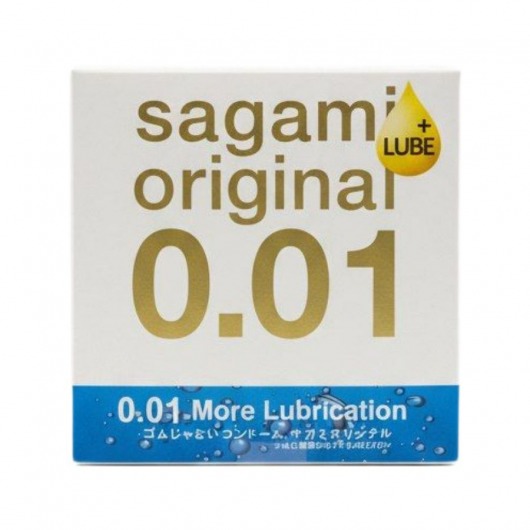 Увлажнённый презерватив Sagami Original 0.01 Extra Lub - 1 шт. - Sagami - купить с доставкой в Благовещенске