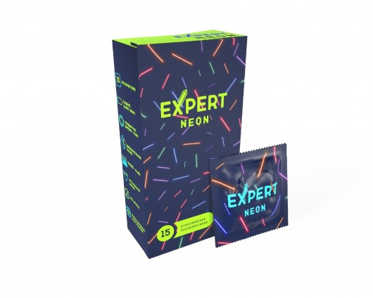 Светящиеся в темноте презервативы Expert Neon - 15 шт. - Expert - купить с доставкой в Благовещенске