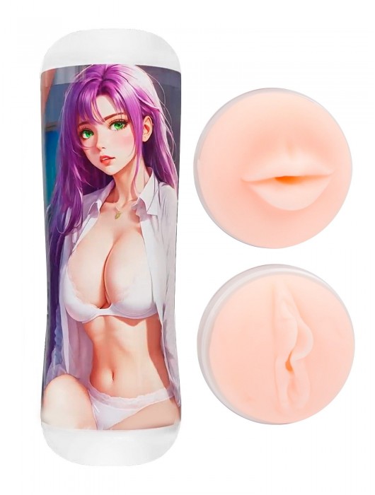 Двусторонний мастурбатор аниме - ротик и вагина - Tokyo Style - в Благовещенске купить с доставкой