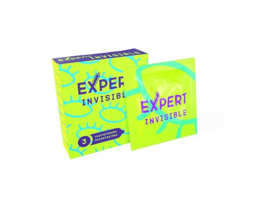 Ультратонкие презервативы Expert Invisible - 3 шт. - Expert - купить с доставкой в Благовещенске