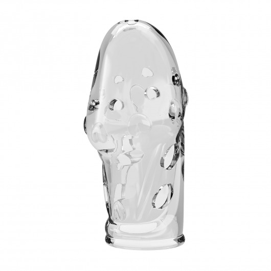 Прозрачная насадка на пенис Booker - 8 см. - Baile - в Благовещенске купить с доставкой