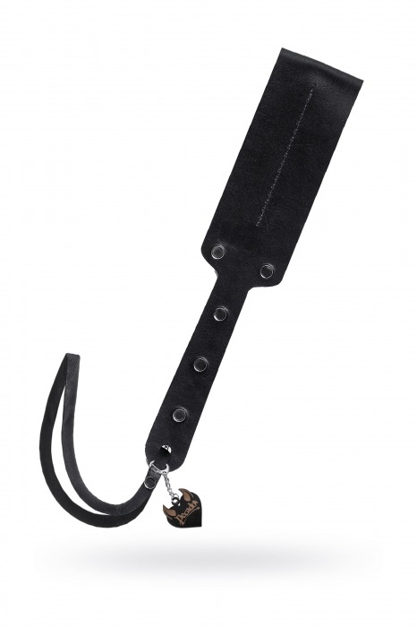 Черный кожаный пэддл - 32 см. - Pecado - купить с доставкой в Благовещенске