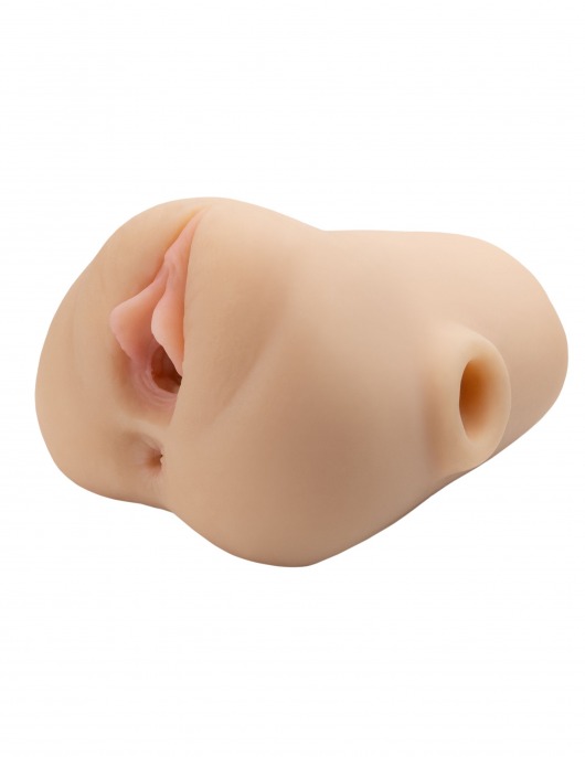 Телесный мастурбатор с вибрацией Double Pounder Vibrating Squeeze Stroker - Pipedream - в Благовещенске купить с доставкой