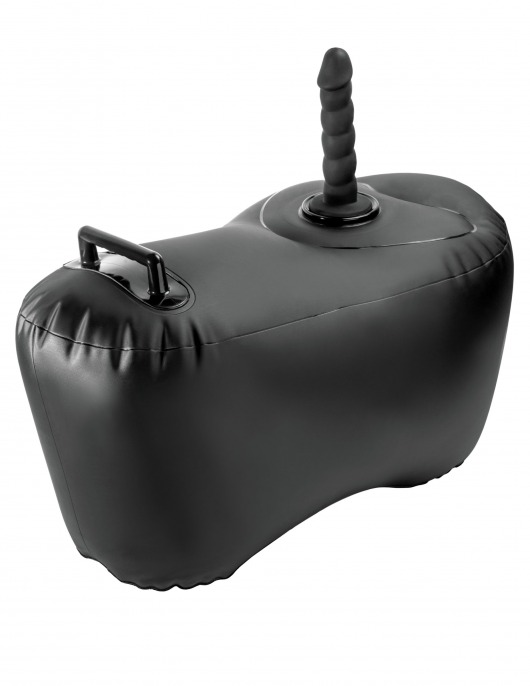 Черное надувное кресло с платформой для фиксации дилдо Body Dock Inflatable Love Seat - Pipedream - купить с доставкой в Благовещенске