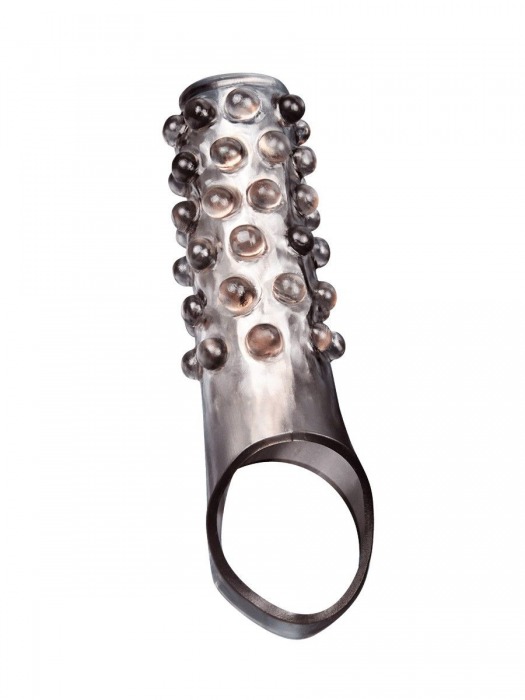 Дымчатая насадка на пенис с выпуклостями - 11 см. - Sex Expert - в Благовещенске купить с доставкой