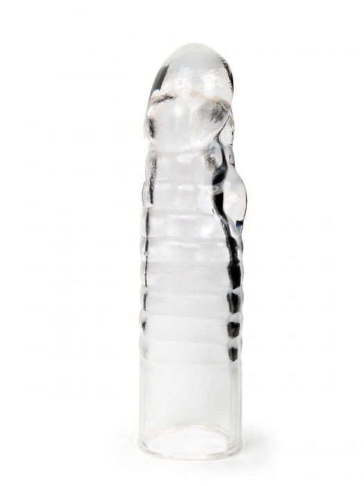 Прозрачная закрытая насадка на член - 15 см. - Sex Expert - в Благовещенске купить с доставкой