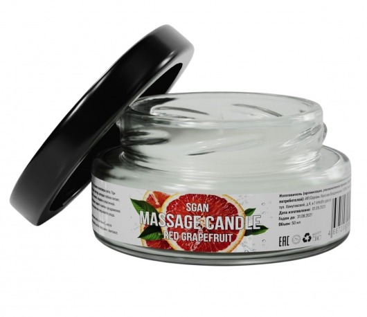 Массажная свеча «Красный грейпфрут» - 50 мл. - SGAN - купить с доставкой в Благовещенске