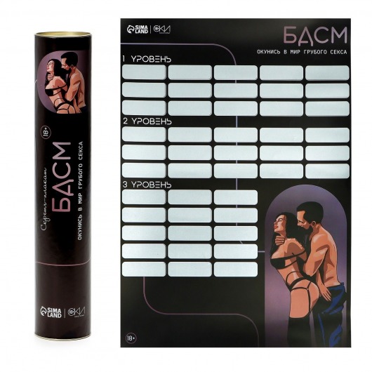 Плакат для двоих со скретч-слоем «БДСМ» - Сима-Ленд - купить с доставкой в Благовещенске