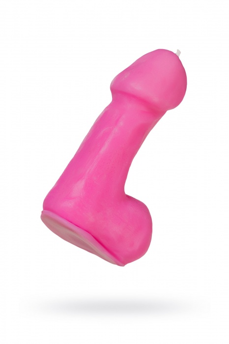 Розовая свеча в форме пениса - 47 гр. - Pecado - купить с доставкой в Благовещенске