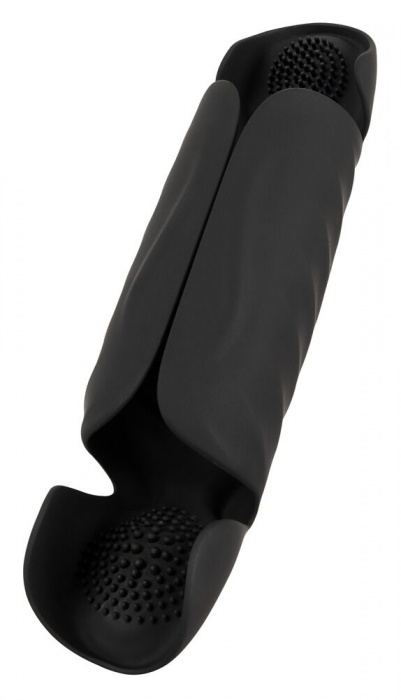 Черный вибромастурбатор с трехточечной стимуляцией Penis Trainer with 3 Point Stimulation - Orion - в Благовещенске купить с доставкой