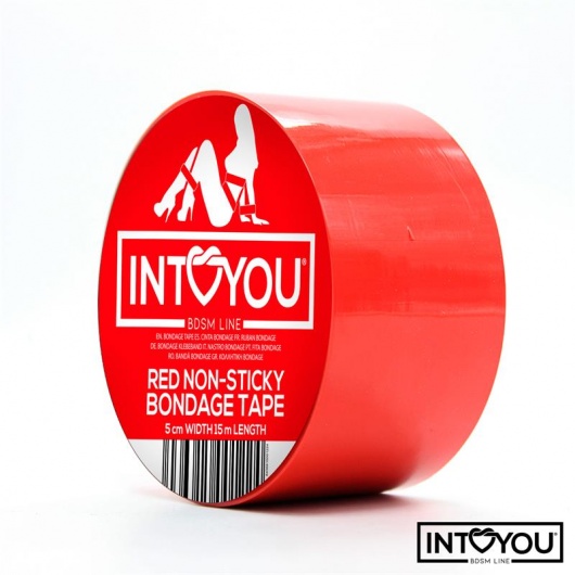 Красный скотч для фиксации Non-Sticky Bondage Tape - 15 м. - Intoyou - купить с доставкой в Благовещенске