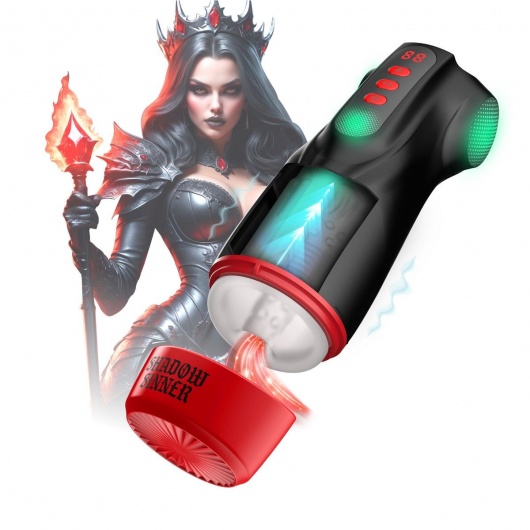 Интерактивный мастурбатор Raven с вакуумом, вибрацией и подсветкой - Shots Media BV - в Благовещенске купить с доставкой