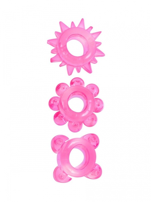 Комплект из 3 розовых эрекционных колец - Erowoman-Eroman - в Благовещенске купить с доставкой