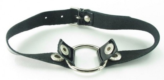 Кляп с кольцом и лаковым ремешком - БДСМ Арсенал - купить с доставкой в Благовещенске