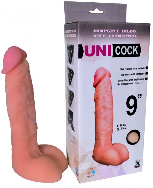 Фаллическая насадка Харнесс UNICOCK 9  - 24 см. - LOVETOY (А-Полимер) - купить с доставкой в Благовещенске