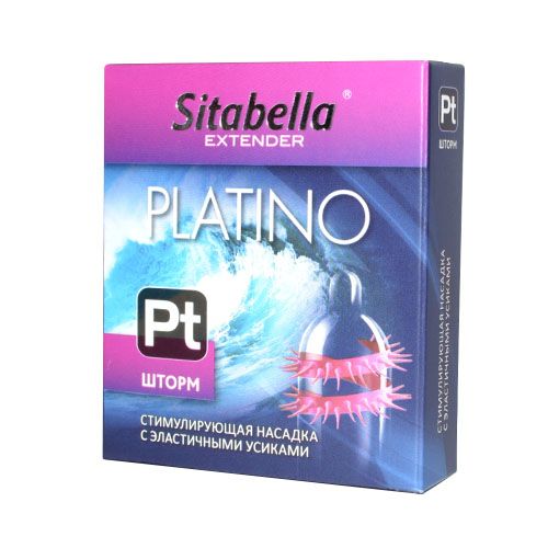 Стимулирующая насадка со спиралью из усиков Platino  Шторм - Sitabella - купить с доставкой в Благовещенске