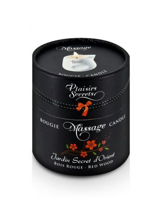 Массажная свеча с ароматом красного дерева Jardin Secret D orient Bois Roug - 80 мл. - Plaisir Secret - купить с доставкой в Благовещенске